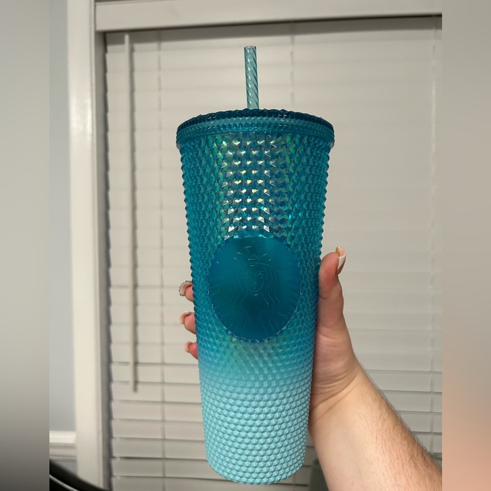 Starbucks Teal Gradient Textured Tumbler with Straw